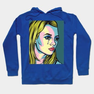 Kate Blonde Crying Comic Girl Hoodie